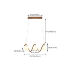 Modern Adjustable Wave Kitchen Island Pendant Light