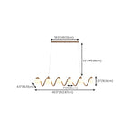 Modern Adjustable Wave Kitchen Island Pendant Light