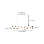 Modern Adjustable Wave Kitchen Island Pendant Light