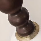 Retro Wood Wall Sconce with Ball Shade and Pull Chain