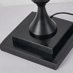 62 H Traditional Wooden Floor Lamp with Fabric Shade