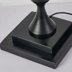 62 H Traditional Wooden Floor Lamp with Fabric Shade