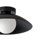 Mini Beige Dome Metal Modern Semi Flush Ceiling Light