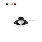 Mini Beige Dome Metal Modern Semi Flush Ceiling Light