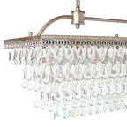 Contemporary Crystal Matte Black Island Pendant Light