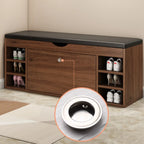 Entryway Drop Front Shoe Storage Bench with Flip-Top
