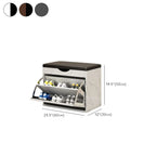 Entryway Drop Front Shoe Storage Bench with Flip-Top