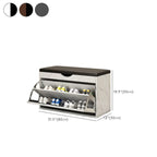 Entryway Drop Front Shoe Storage Bench with Flip-Top