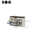 Entryway Drop Front Shoe Storage Bench with Flip-Top