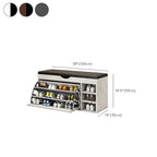 Entryway Drop Front Shoe Storage Bench with Flip-Top