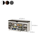 Entryway Drop Front Shoe Storage Bench with Flip-Top