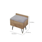 Nordic Wood Lift-Top Cushioned Shoe Storage Bench