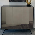 Elegant Grey Shoe Cabinet with Doors & Adjustable Shelves