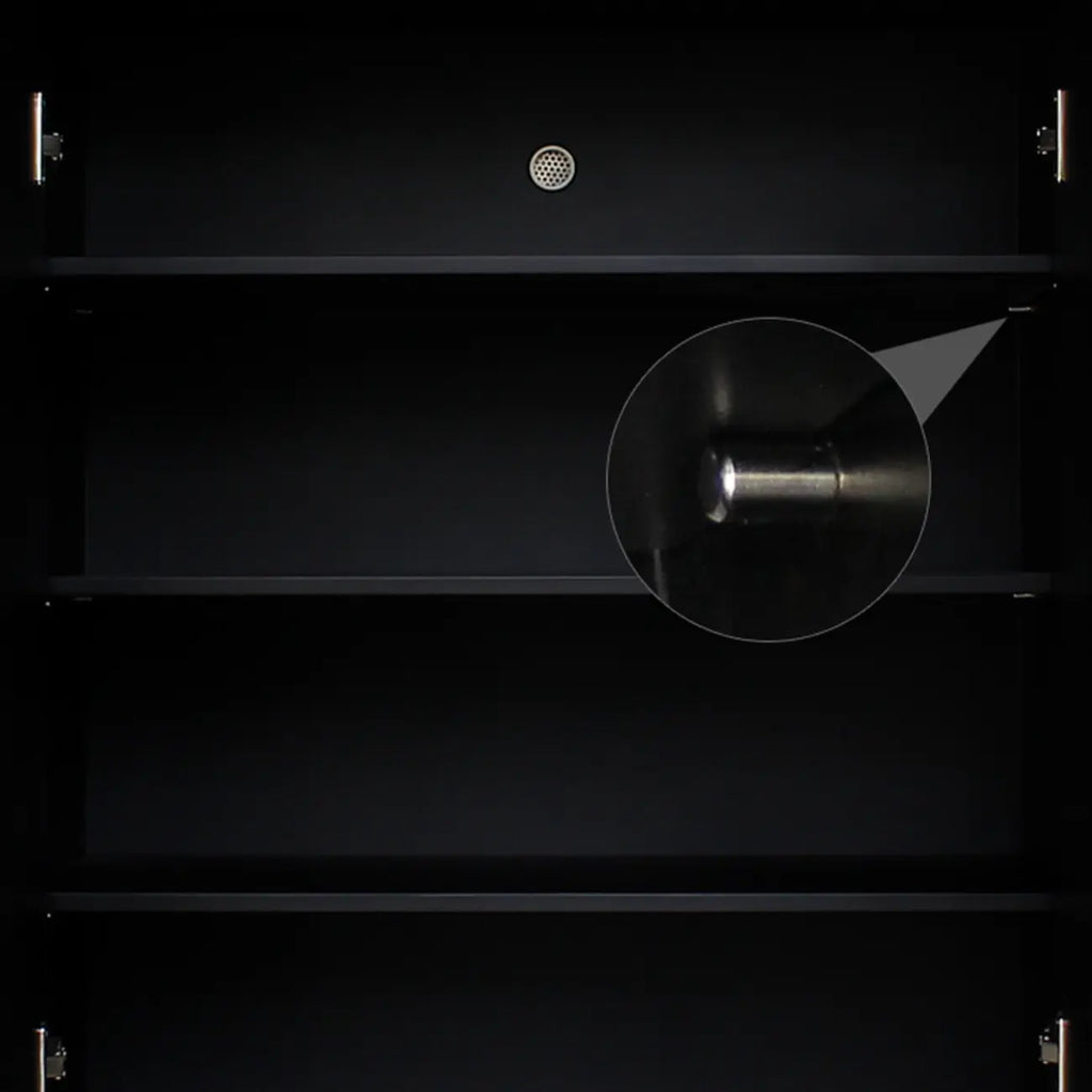 Elegant Grey Shoe Cabinet with Doors & Adjustable Shelves