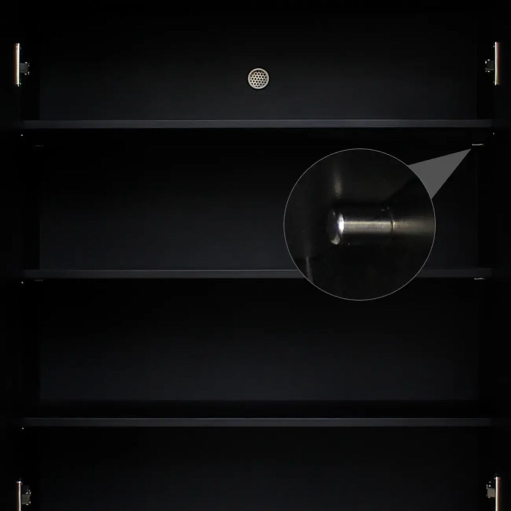 Elegant Grey Shoe Cabinet with Doors & Adjustable Shelves