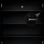 Elegant Grey Shoe Cabinet with Doors & Adjustable Shelves