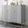 Hallway Wood White Shoe Storage Cabinet with Gold Legs