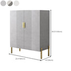 Hallway Wood White Shoe Storage Cabinet with Gold Legs