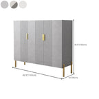 Hallway Wood White Shoe Storage Cabinet with Gold Legs