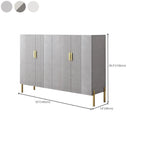 Hallway Wood White Shoe Storage Cabinet with Gold Legs