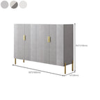 Hallway Wood White Shoe Storage Cabinet with Gold Legs