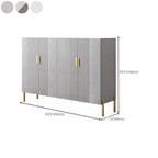 Hallway Wood White Shoe Storage Cabinet with Gold Legs