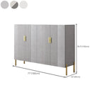 Hallway Wood White Shoe Storage Cabinet with Gold Legs