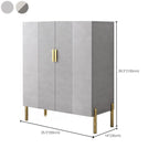 Hallway Wood White Shoe Storage Cabinet with Gold Legs