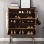 Modern Wood Shoe Cabinet with Doors for Entryway