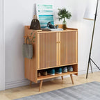 Modern Wood Shoe Cabinet with Doors for Entryway