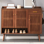 Modern Wood Shoe Cabinet with Doors for Entryway