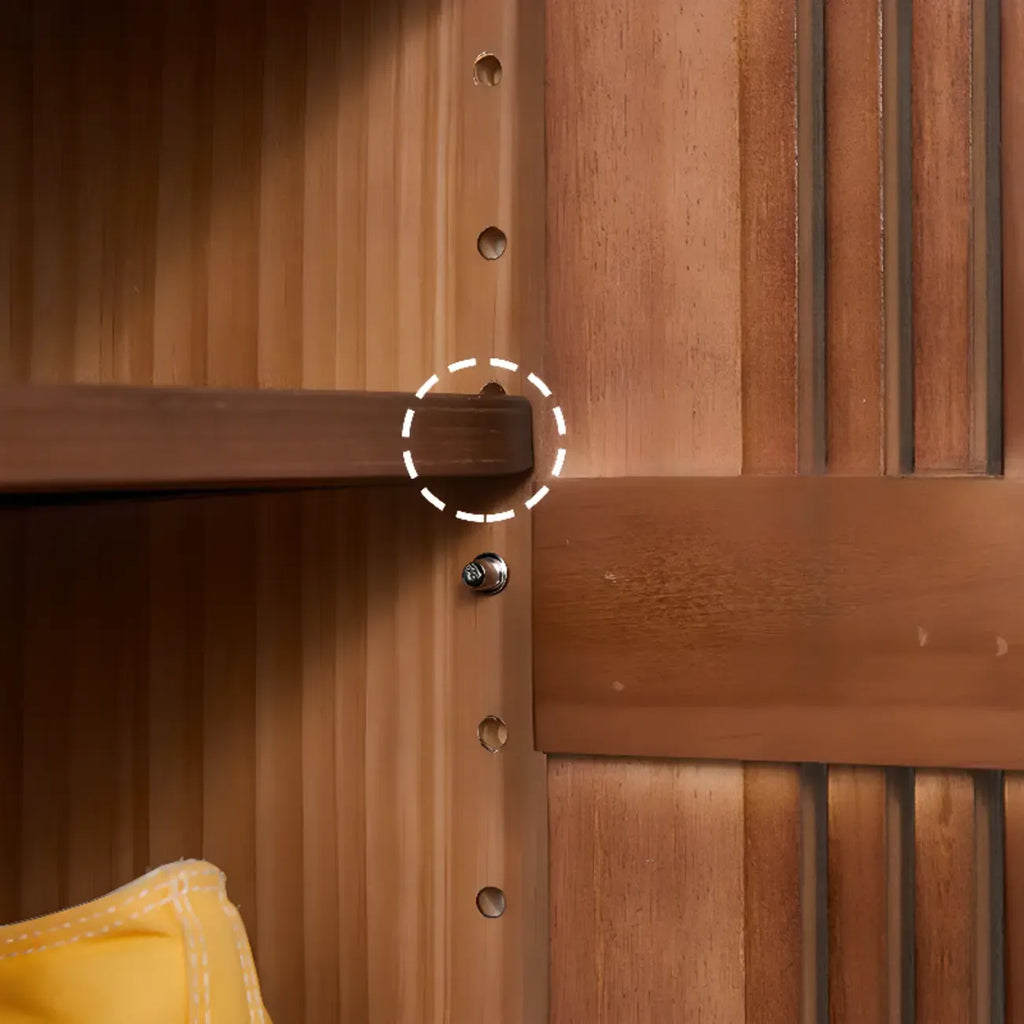 Modern Wood Shoe Cabinet with Doors for Entryway