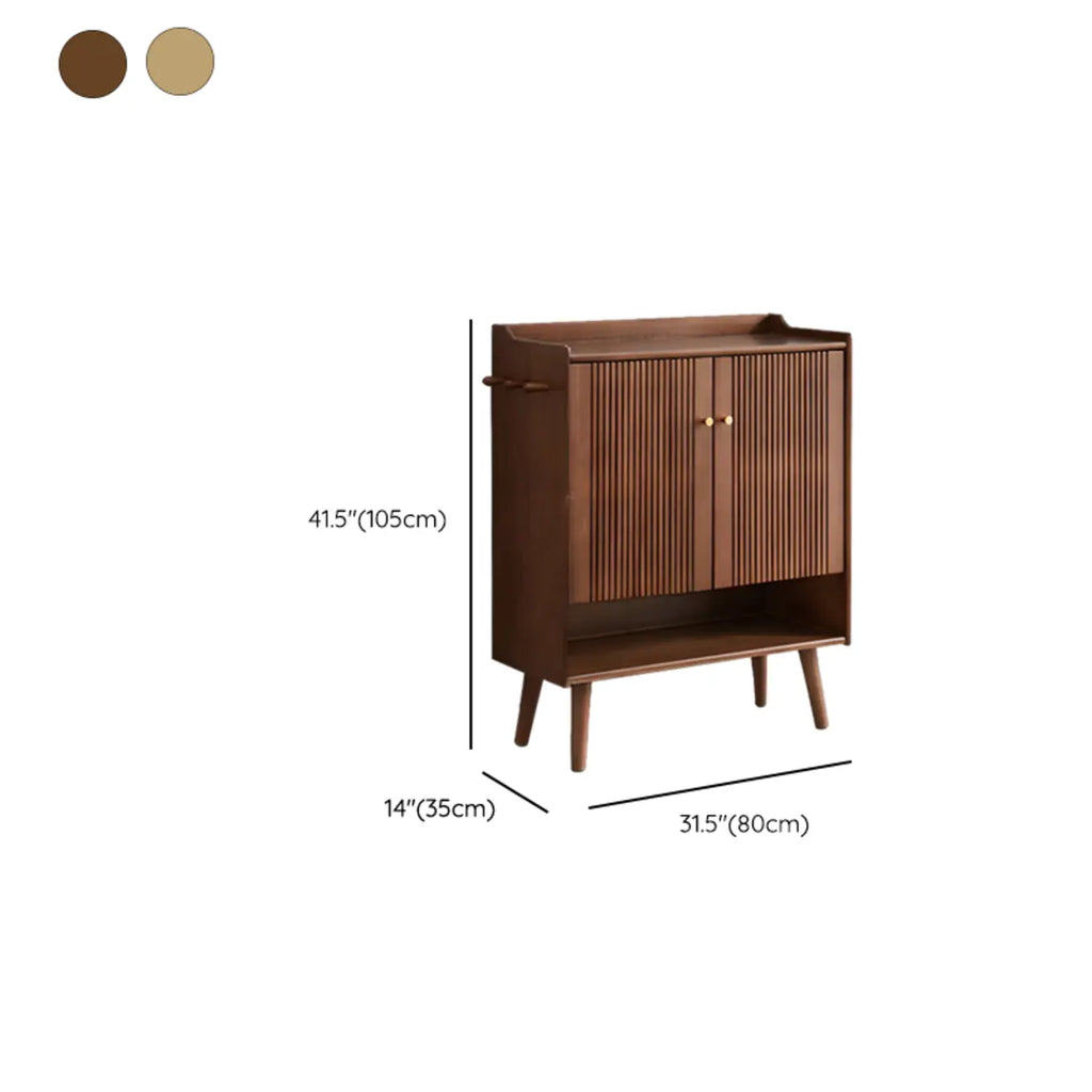 Modern Wood Shoe Cabinet with Doors for Entryway