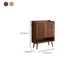Modern Wood Shoe Cabinet with Doors for Entryway