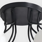 Modern White Globe Glass Golden Semi Flush Ceiling Light