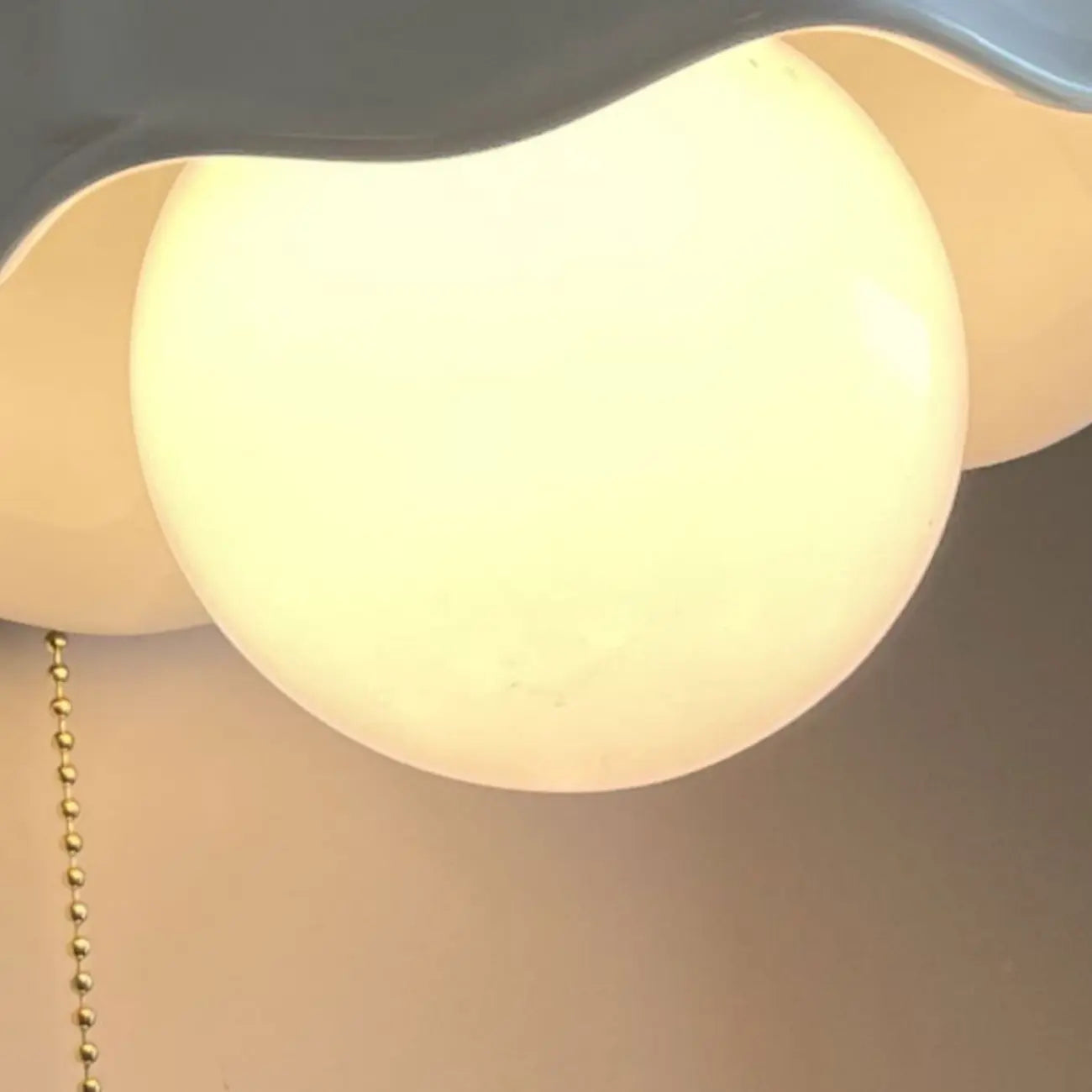 5 to 9 Inch Indoor Wall Sconce with Ceramic Shade & Pull Chain