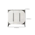 Trendy Gray-White Wooden Shoe Cabinet with Display Top