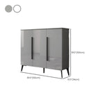 Trendy Gray-White Wooden Shoe Cabinet with Display Top