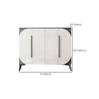 Trendy Gray-White Wooden Shoe Cabinet with Display Top