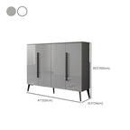 Trendy Gray-White Wooden Shoe Cabinet with Display Top