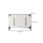 Trendy Gray-White Wooden Shoe Cabinet with Display Top