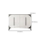 Trendy Gray-White Wooden Shoe Cabinet with Display Top