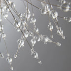 Glamorous Crystal Starburst Gold Semi Flush Ceiling Light