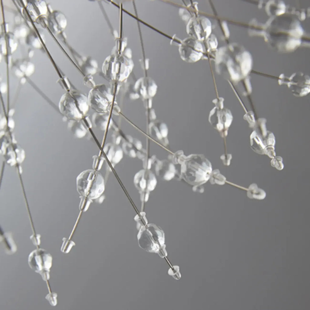 Glamorous Crystal Starburst Gold Semi Flush Ceiling Light