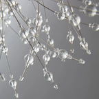 Glamorous Crystal Starburst Gold Semi Flush Ceiling Light