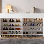 Minimalist Wood Adjustable Multi-Layer Entryway Shoe Cabinet