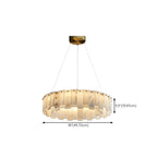 Glamorous Gray-white Circular Alabaster Pendant Chandelier