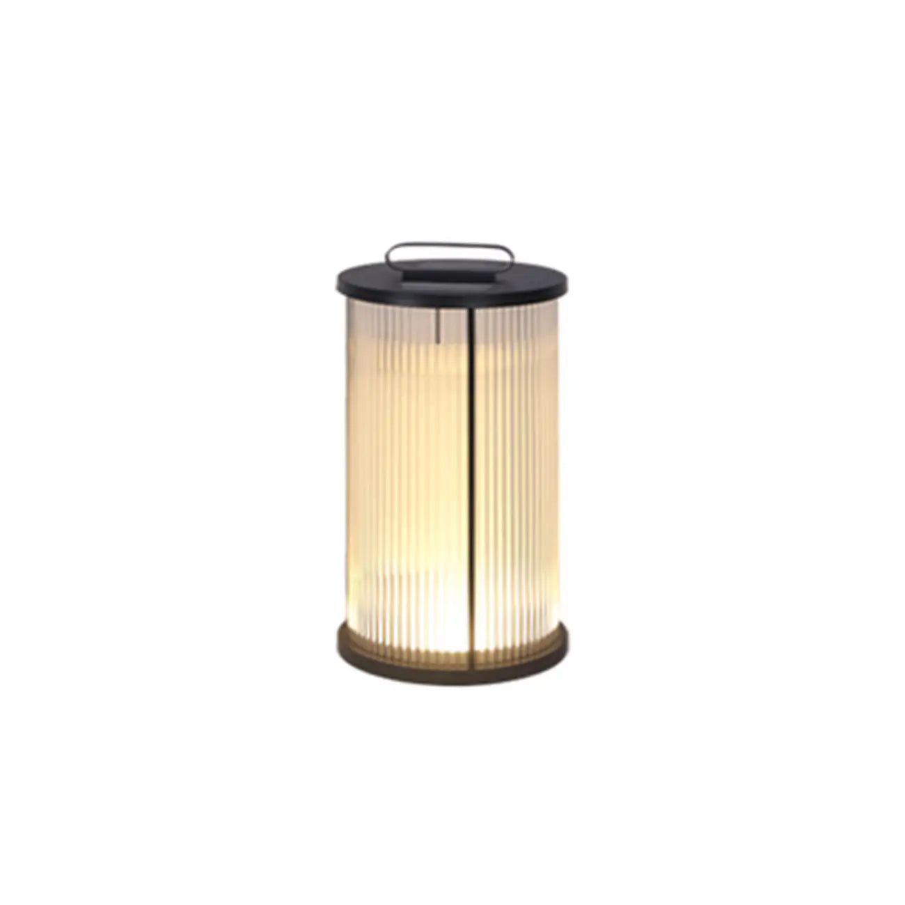 Vertical Grain Clear Glass Cylinder Post Cap Light