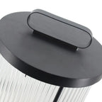 Vertical Grain Clear Glass Cylinder Post Cap Light