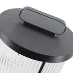 Vertical Grain Clear Glass Cylinder Post Cap Light